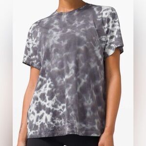 Lululemon All Yours Tee *Tie Dye Marmoleado Tie Dye Graphite Gray Women Sz M/8